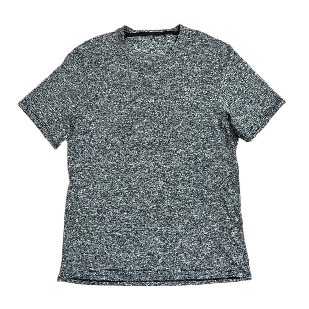 Lululemon Surge Crew Short Sleeve Shirt Heathered Black Sz Medium